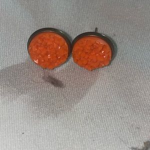 Hypoallergenic druzy earrings